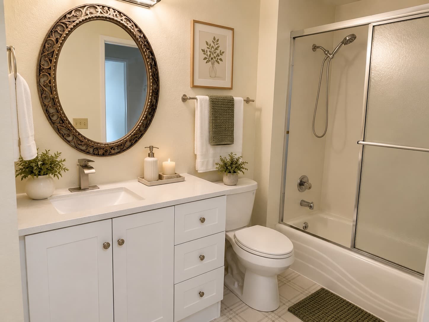 Bathroom after staging