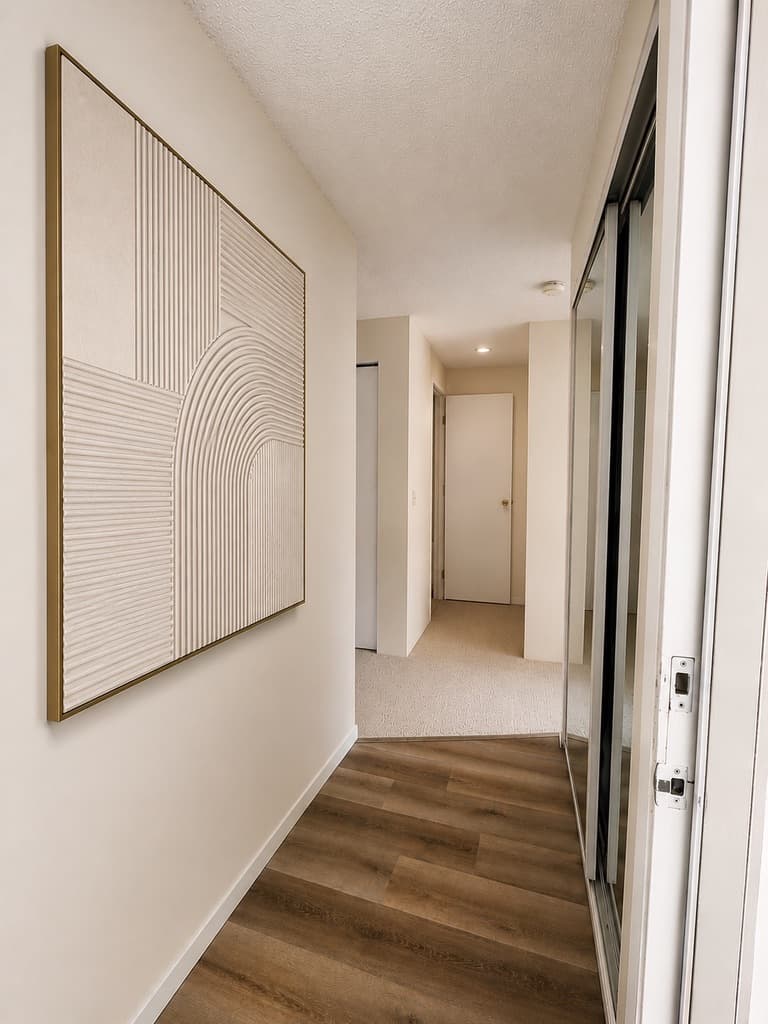 Hallway after staging