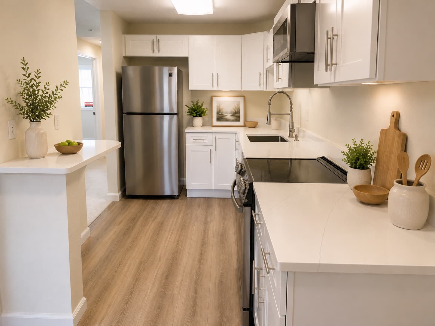 Kitchen after staging
