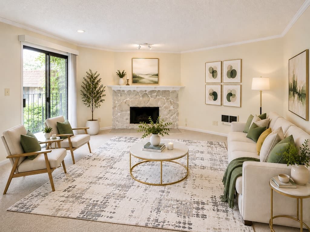 Living Room after staging