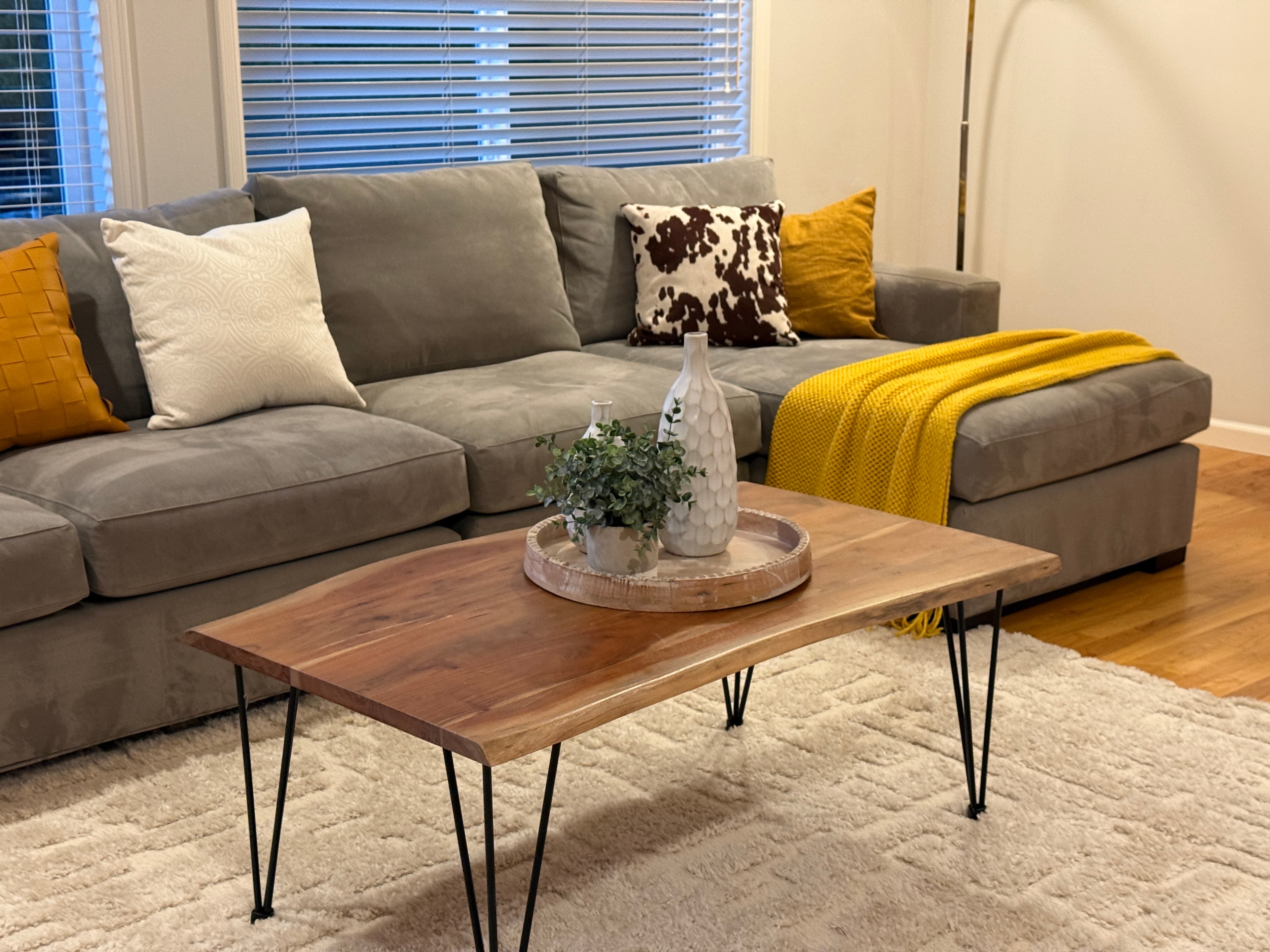 Living Room — Gray Sectional Side View