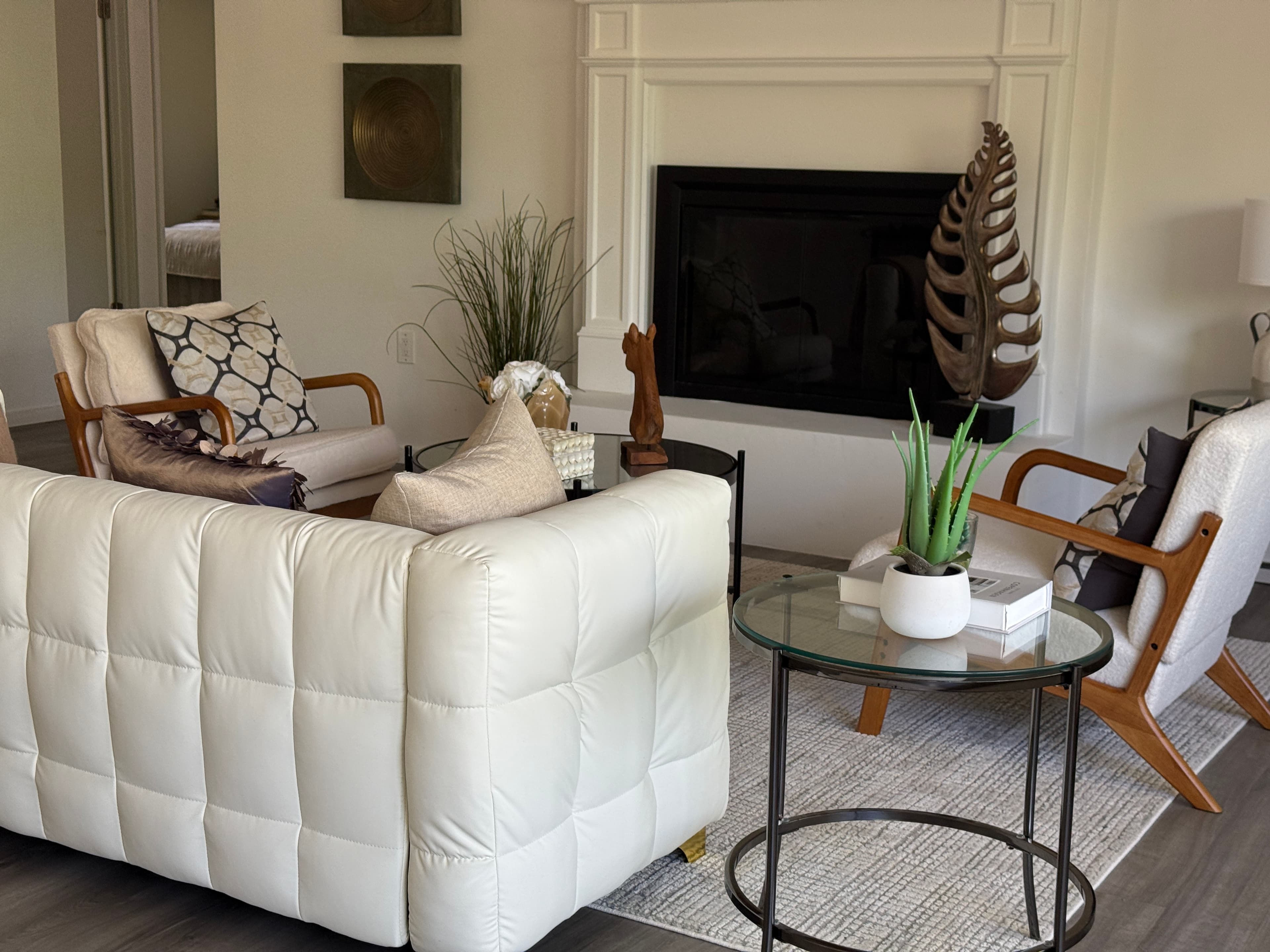 Living Room — Sofa & Fireplace