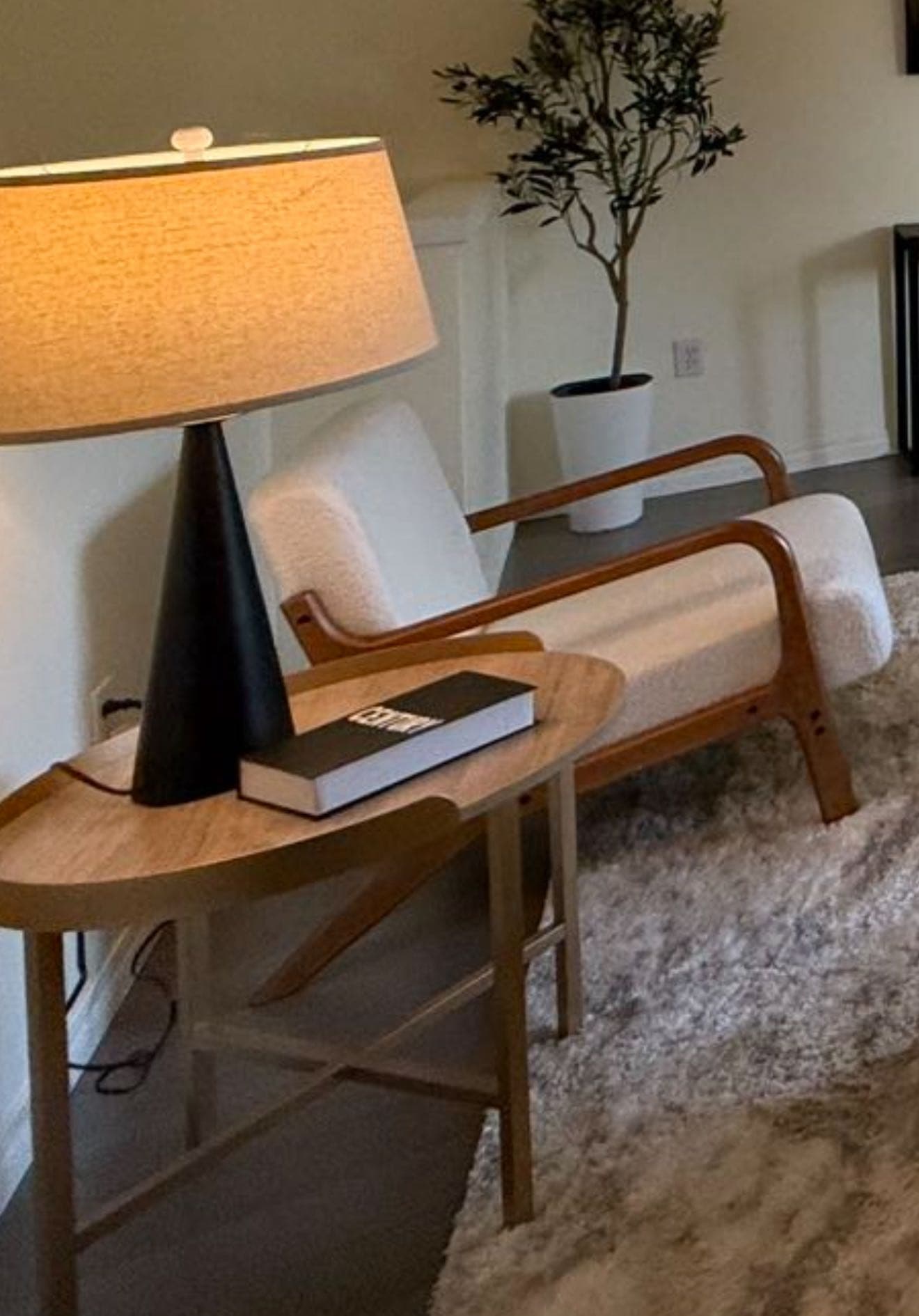 Living Room — Mid-Century Armchair & Lamp Detail