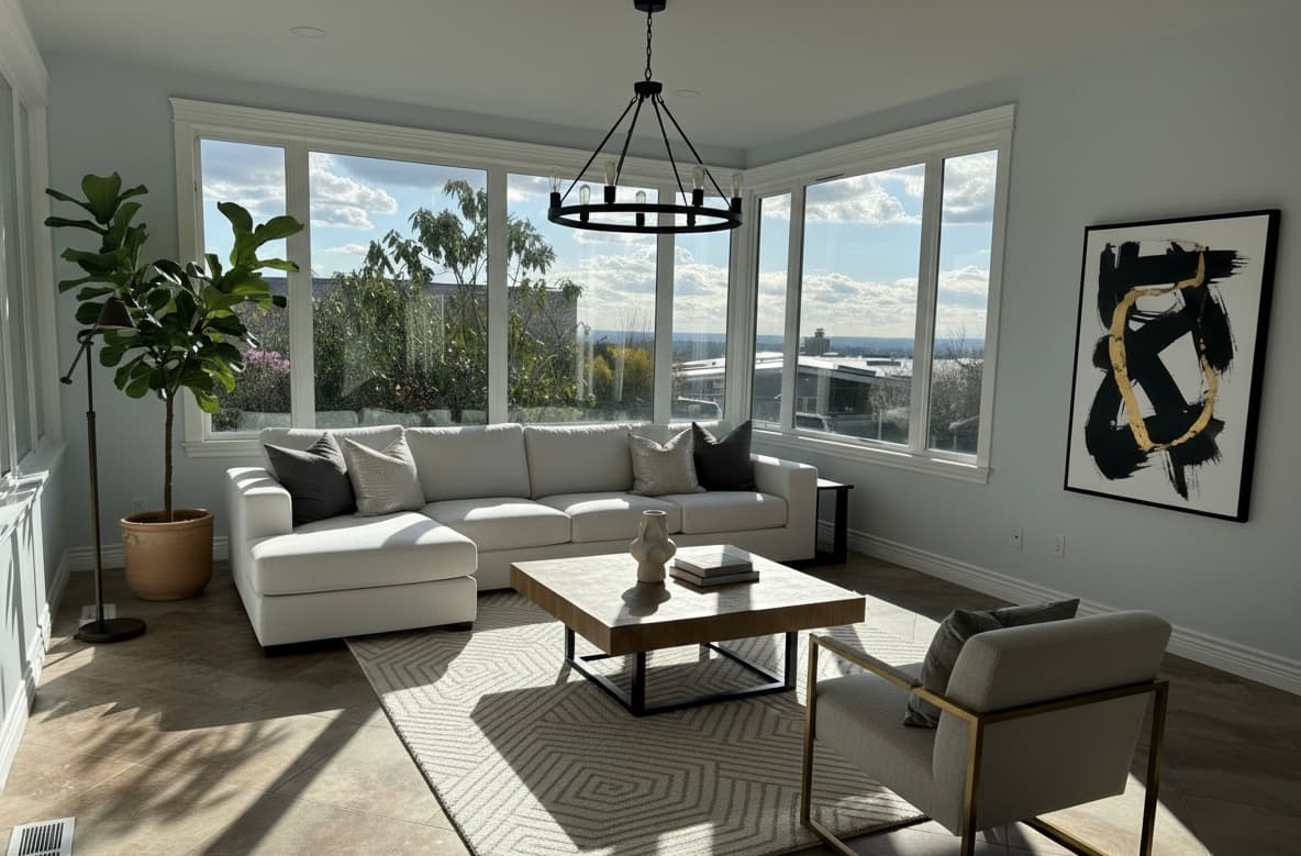 City View — White Sofa